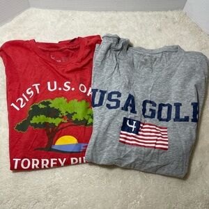 USA Golf Gray and Red Graphic Tees